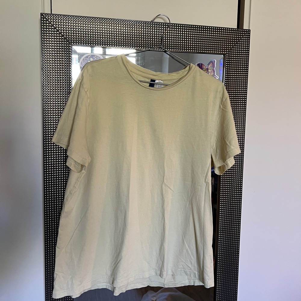 Pale yellow t-shirt